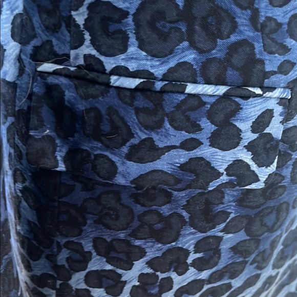 Blue Abstract Pattern Blazer with Notched Lapels Escada blazer 42 - Picture 6 of 7